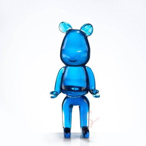 Blue Violent Bear Crystal Ornament