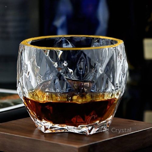 Crystal Diamond Wide-Mouth Whiskey Glass