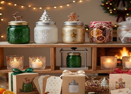 Christmas jars with lids OEM