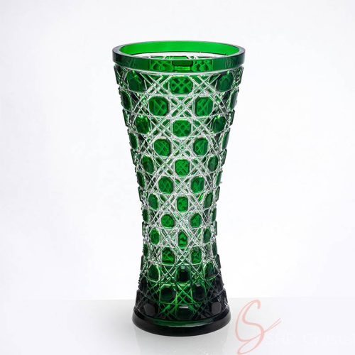 Emerald Reverberation Crystal Vase