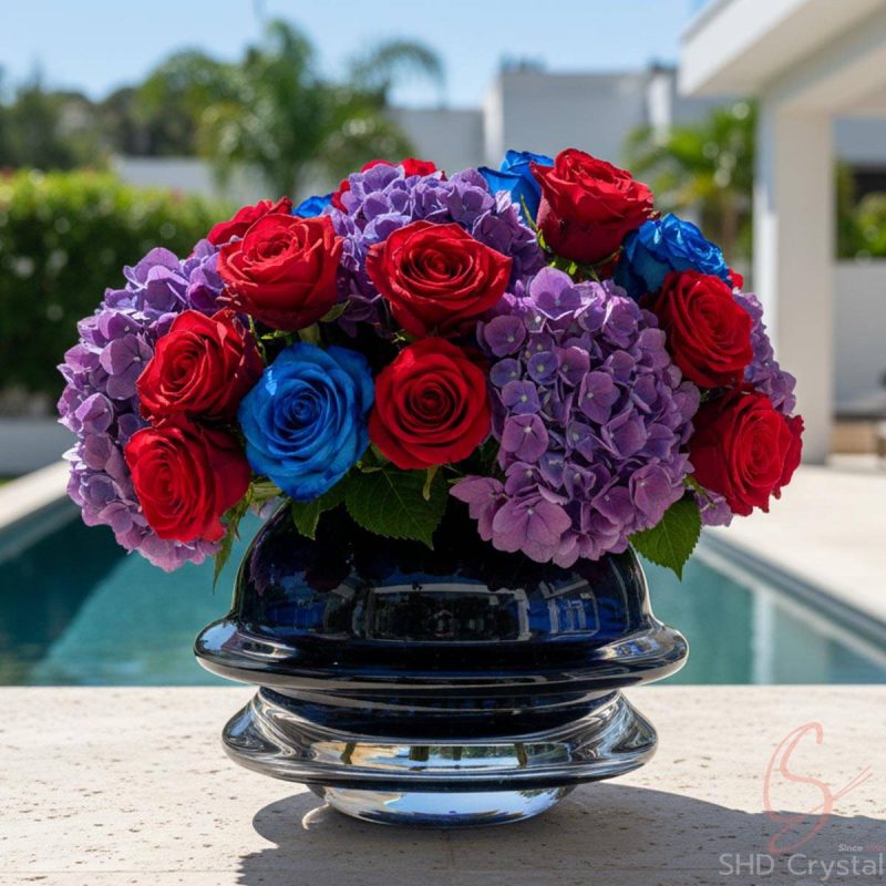 Midnight Gem Crystal Vase