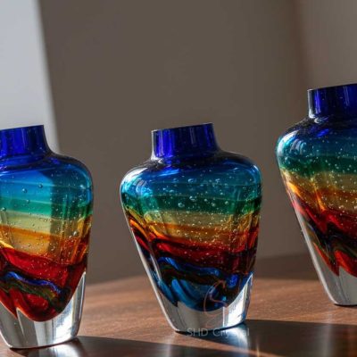Murano art glass vases