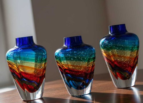 Murano art glass vases
