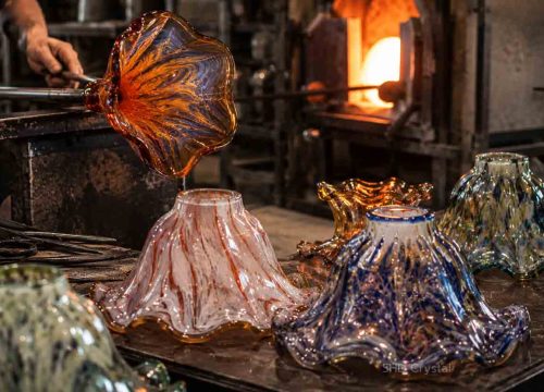 Murano-style artistic lampshade