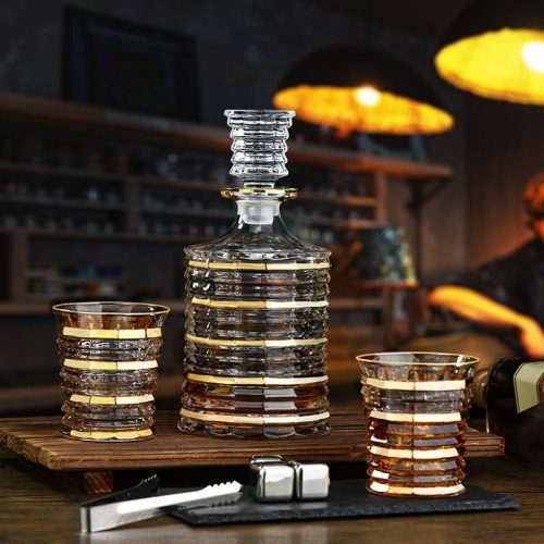 European Style Luxury Gold Painted Whiskey Set