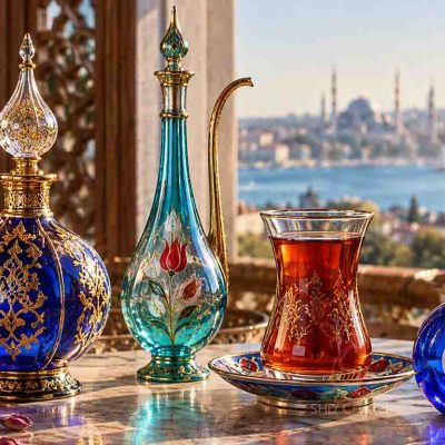 Turkish style perfume bottles