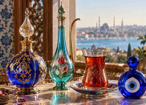 Turkish style perfume bottles