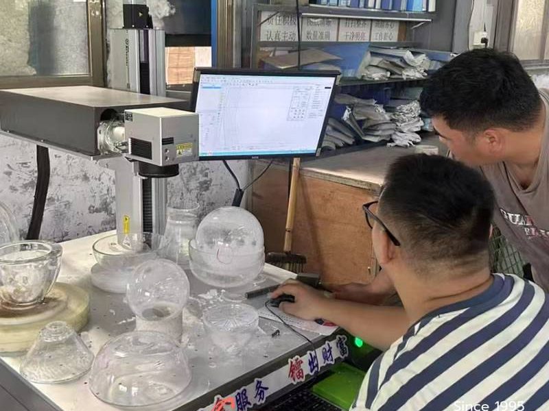 Crystal glass engraving, drilling, polishing, and spray painting services