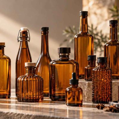 amber glass bottles