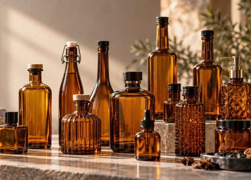 amber glass bottles