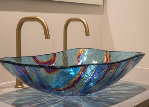 artistic glass sink factory
