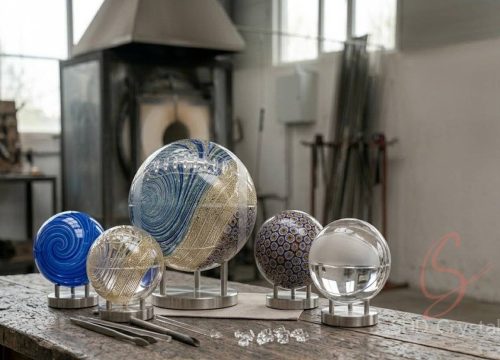 bespoke crystal glass basketball