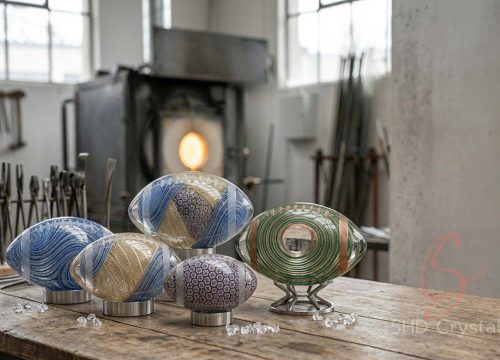 bespoke crystal glass football