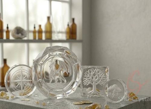 bespoke crystal glass ice puck