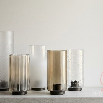 bespoke cylindrical glass lampshades