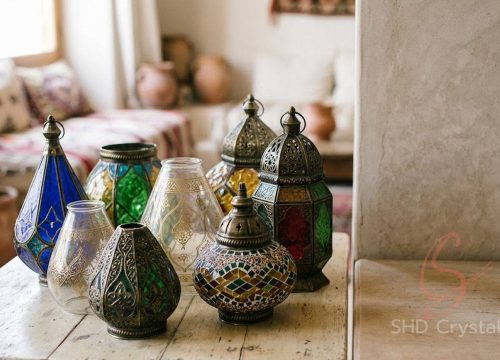 bespoke islamic style glass lampshades