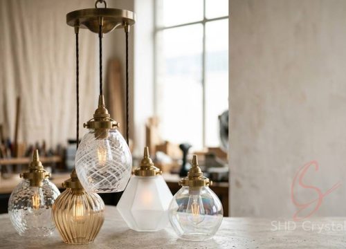 bespoke pendant lamp glass lampshades