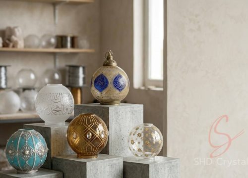 bespoke spherical glass lamp shades
