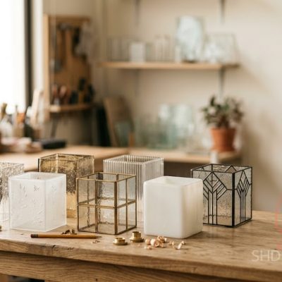 bespoke square glass lamp shades