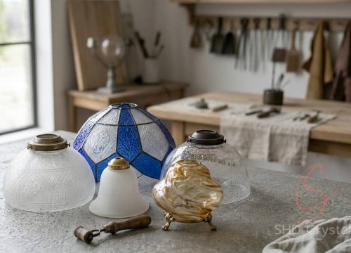 bespoke vintage glass lamp shades