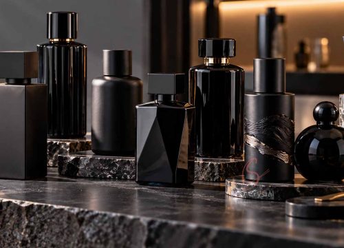 black glass bottle coating