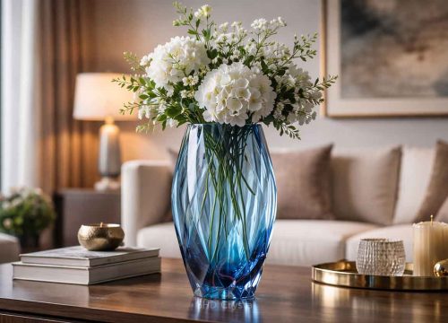 blue crystal vase factory