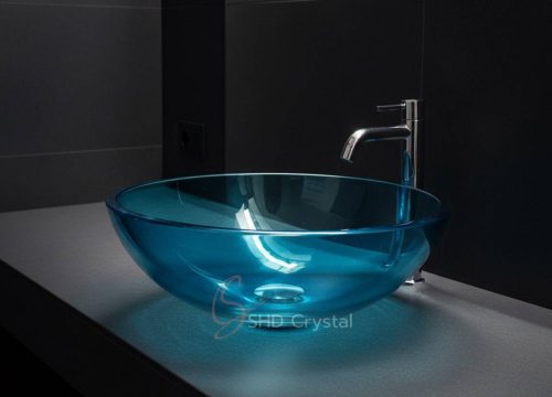 blue crystal washbasin