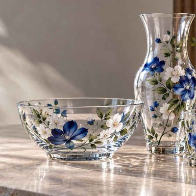 crystal glass decal decoration