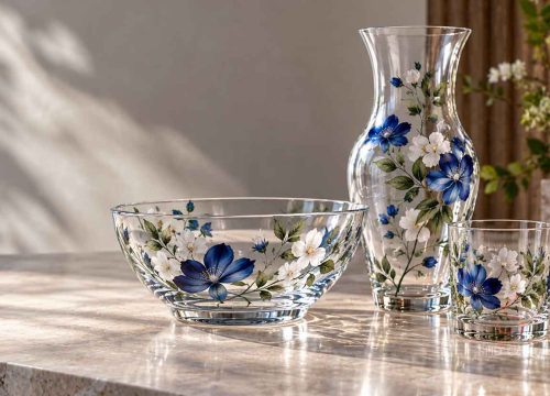 crystal glass decal decoration