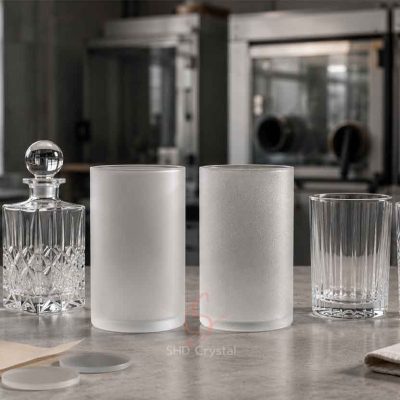 crystal glass frosting techniques