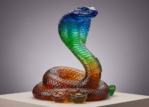 crystal glass snake OEM