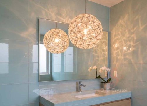 crystal spherical lampshade