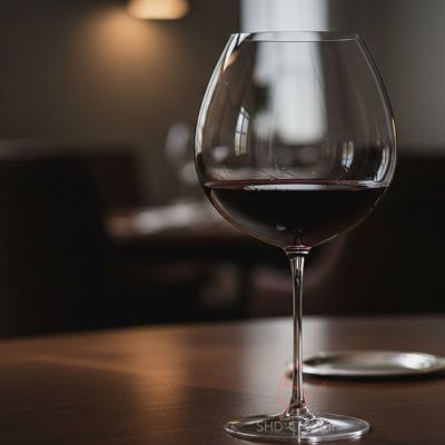 custom burgundy wine glass