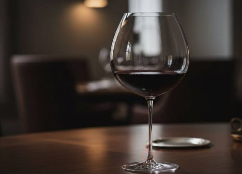 custom burgundy wine glass
