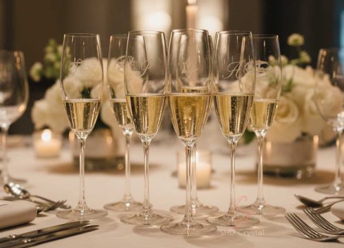 custom champagne glass