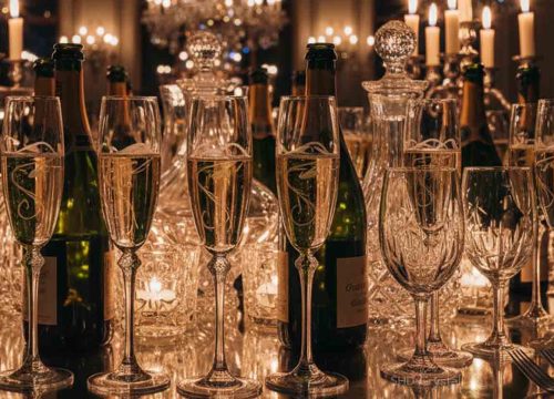 custom crystal champagne glass