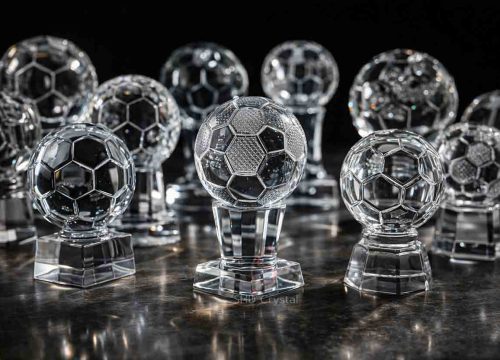 custom crystal football trophy