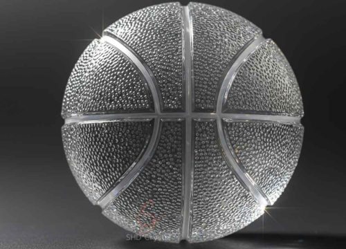 custom crystal glass basketball