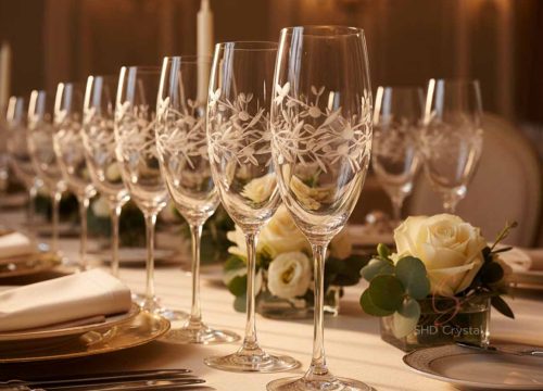 custom crystal glass champagne flutes
