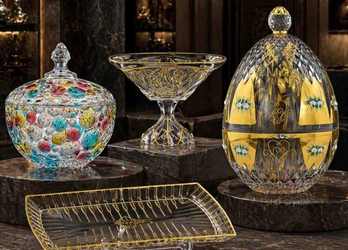 custom crystal glass fruit bowls