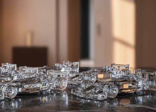 custom crystal glass racing car