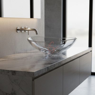 custom glass sink
