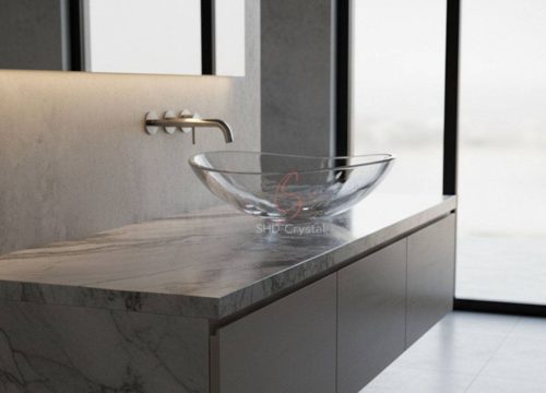 custom glass sink