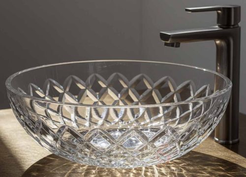 custom glass vessel basin
