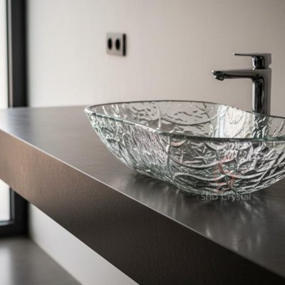 custom glass washbasins