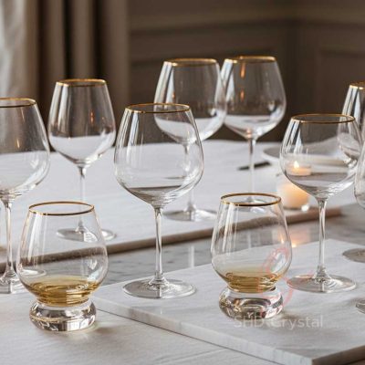 custom gold wineware