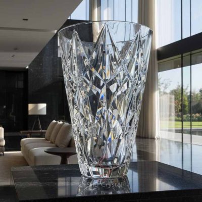 custom large crystal vase