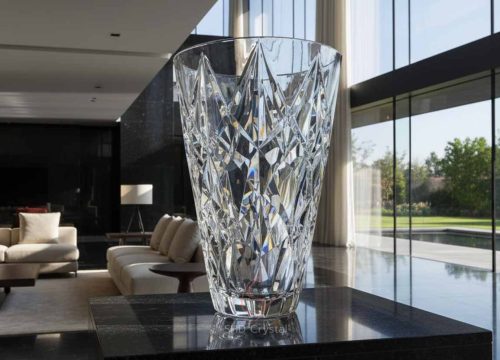 custom large crystal vase