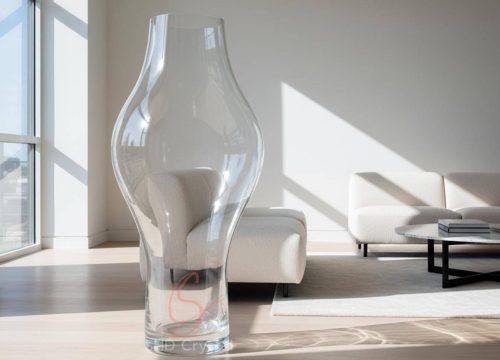 custom large glass vase