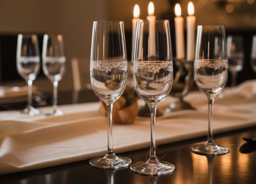 custom lead crystal champagne flutes